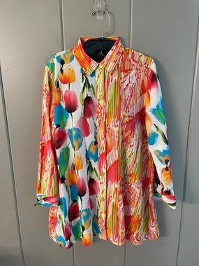 Pleats Collection Pings Vintage Blouse Small Whimsical Boho Cottage Artsy Fairy